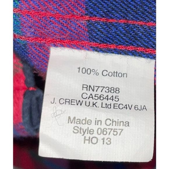 J. Crew Classic Plaid Flannel Lounge Shirt - Picture 8 of 10
